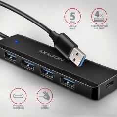 AXAGON HUE-C1A Hub 5 porte USB